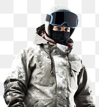 PNG  Snowboarder jacket adult white. AI generated Image by rawpixel.