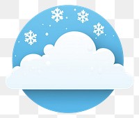 PNG Clean white background snowy weather icon isolate object no shadow. 