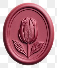 PNG  Tulip white background freshness wax seal. AI generated Image by rawpixel.