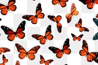 PNG Butterfly vector background backgrounds pattern animal. AI generated Image by rawpixel.