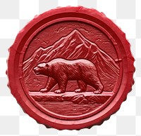 PNG  Bear with moutain mammal representation currency. AI generated Image by rawpixel.