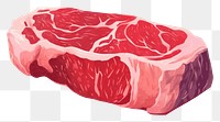 PNG A Marbled prime beef steak meat food white background.