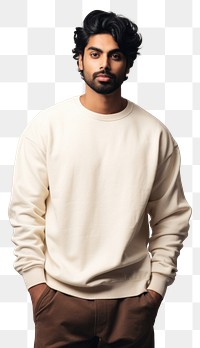 PNG Cream sweater mockup sweatshirt fashion sleeve.