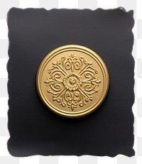 PNG Meditation money gold coin. 