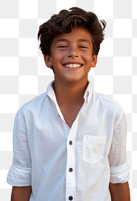 PNG Portrait brick shirt smile.