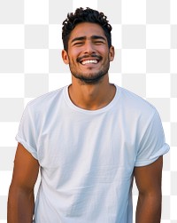 PNG T-shirt portrait brick smile.