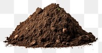 PNG A Mound of soil white background chocolate outdoors