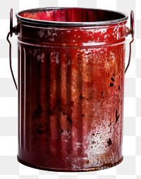 PNG A trash can bucket white background container.