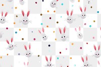 PNG Small rabbits pattern backgrounds animal. AI generated Image by rawpixel.