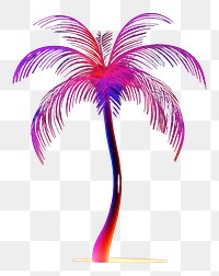 PNG  A palm tree light neon nature.