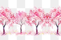PNG Blooming cherry blossom trees nature outdoors plant.