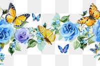 PNG Butterfies rose butterfly pattern.