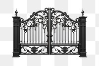PNG  Iron gates architecture protection security.