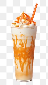 PNG Thai tea milkshake smoothie dessert drink.