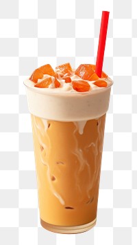 PNG Thai tea milkshake drink food 