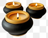 PNG Golden candles tradition ceramic yellow.