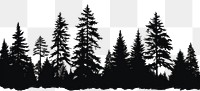 PNG Silhouette of pine trees sketch plant fir.