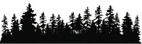 PNG Silhouette of pine trees outdoors forest nature.