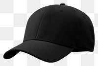 PNG A black baseball cap white background headwear headgear.