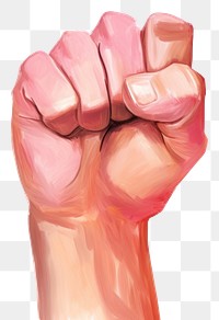 PNG Illustration of hand with raised fists adult white background technology.
