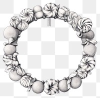 PNG Circle frame with candy jewelry white background accessories.