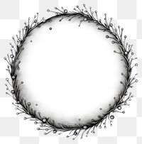 PNG Circle frame with Christmas light drawing sketch pattern.