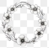 PNG Flower drawing sketch pattern.