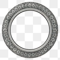 PNG Circle frame with Islamic pattern jewelry silver 