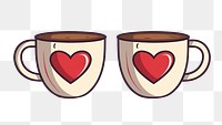 PNG  Cups coffee vector illustration design drink mug refreshment. AI generated Image by rawpixel.