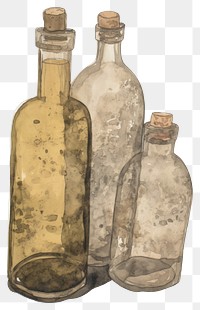 PNG  Illustratio the 1970s of essential oil bottle refreshment drinkware.