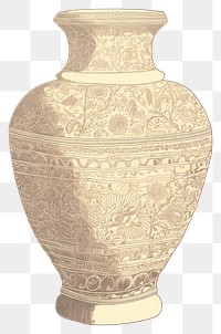 PNG Illustration of a vase porcelain pottery urn.