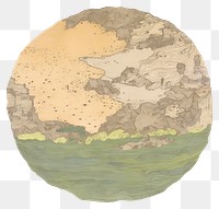 PNG Illustration of a world map architecture tranquility.