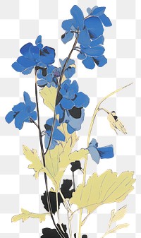 PNG Illustration of a Blue pea flower plant blue.