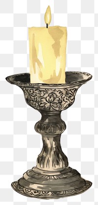PNG Illustration of a Candle Holder candle white background candle holder.