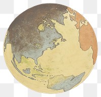 PNG Illustration of a earth planet globe space.