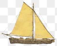 PNG Illustration of a sailboat painting vehicle transportation.