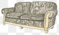 PNG Illustration of a sofa furniture armchair comfortable.