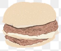 PNG Illustration of burger food white background hamburger.