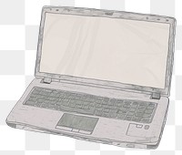 PNG Illustration of laptop computer white background portability.
