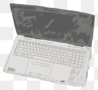 PNG Illustration of laptop computer screen paper.