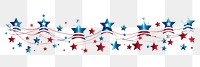 PNG Independence Day United States stars decoration paper line.