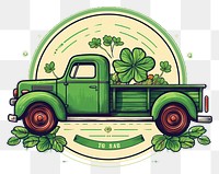 PNG St Patricks Day Farm Truck truck vehicle green.