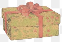 PNG  Christmas gift paper box celebration.