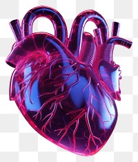 PNG  Heart icon purple illuminated tomography.
