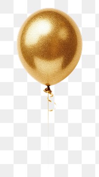 PNG Balloon gold glitter shiny.