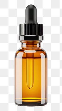 PNG Dropper bottle amber perfume white background.