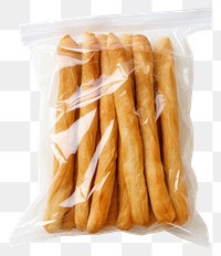 PNG Bread sticks food bag plastic. AI generated Image by rawpixel.