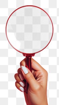 PNG Magnifying glass holding hand reflection. AI generated Image by rawpixel.