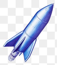 PNG  Drawing rocket missile blue spacecraft.