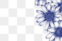 PNG Pattern drawing flower sketch.